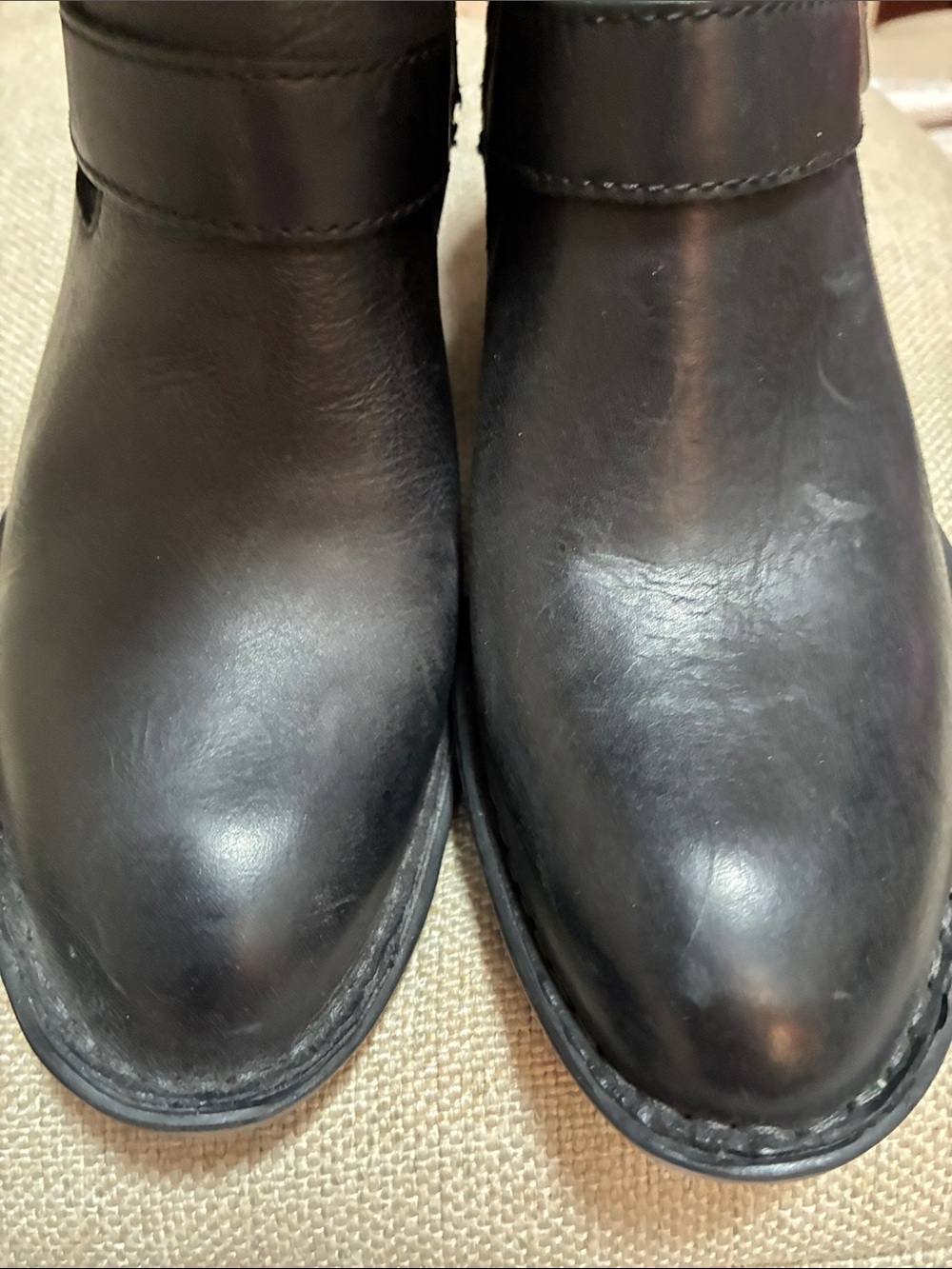 Born Black Women's Leather Heeled Ankle Boots - Picture 11 of 12